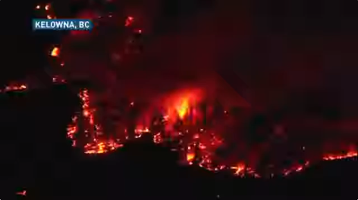 RAW: Kelowna forest fires continue to burn