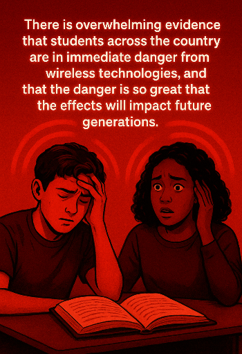 There is overwhelming evidence that students across the country are in immediate danger from wireless technologies, and that the danger is so great that the effects will impact future generations.