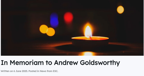 In Memoriam to Andrew Goldsworthy