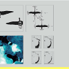 Birds use electrical fields for formation flying. Top left: Two geese in formation flight. Bottom left: Experimental model to visualise the electrical field forced between these birds. Top right: Vector diagram of the field distribution. Bottom right: Calculation of the position of the bird behind with reducing degrees of freedom a-d.