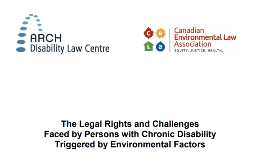 The Legal Rights and Challenges Faced by Persons with Chronic Disability Triggered by Environmental Factors
