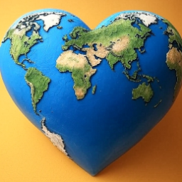 heart global map