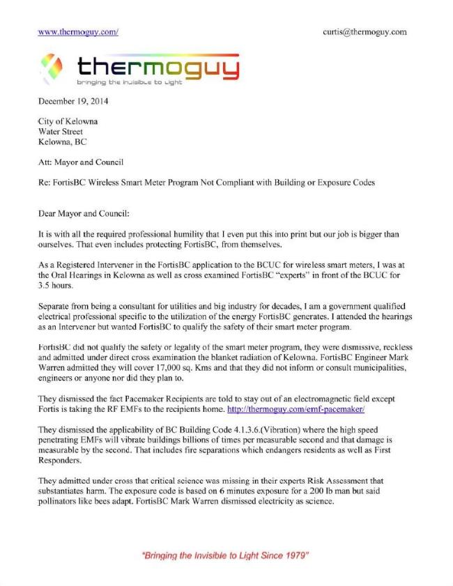 FortisBC Smart Meter Program Not Compliant with Building Codes, p1