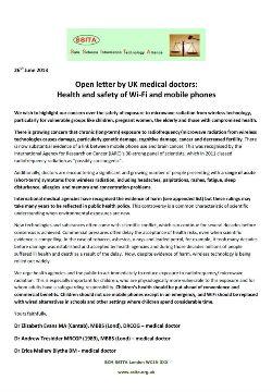 Open letter by British medical doctors p1