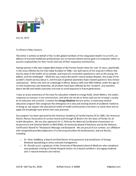 Revised Letter From IHF Health Education Admin, July 15, 2019, page 1