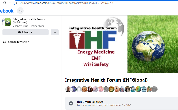 The Integrative Health Forum and Associates Facebook group
