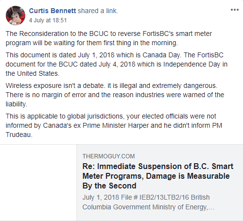 Re: Immediate Suspension of B.C. Smart Meter Programs, Damage is Measurable By the Second