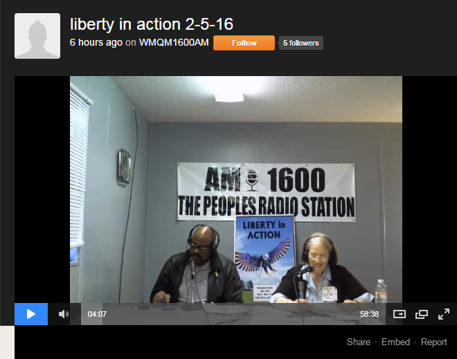 Liberty in Action, WMQM 1600 AM