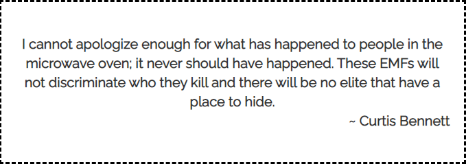 I cannot apologize enough for what has happened to people in the microwave oven