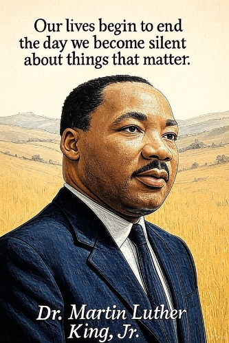 “Our lives begin to end the day we become silent about things that matter.
