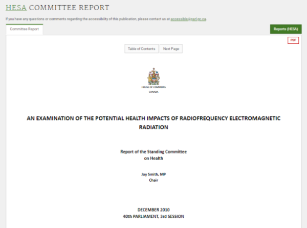 Report of the Standing Committee on Health