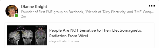 People Are NOT Sensitive to Their  Electromagnetic Radiation From Wireless,  Including US & Canadian Embassy Staff