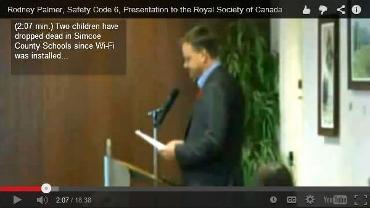 Rodney Palmer, Safety Code 6, Presentation to the Royal Society of Canada