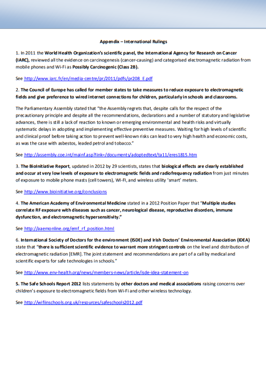 2014 03 24 Open letter by UK medical doctors: Health and safety of Wi-Fi and mobile phonespen letter by UK medical doctors: Health and safety of Wi-Fi and mobile phones Open letter by UK medical doctors: Health and safety of Wi-Fi and mobile phones, p2