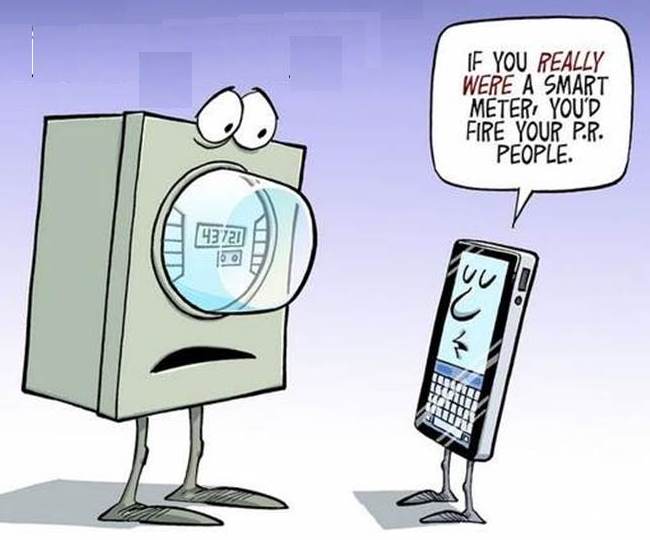 smart meter - cell phone cartoon 