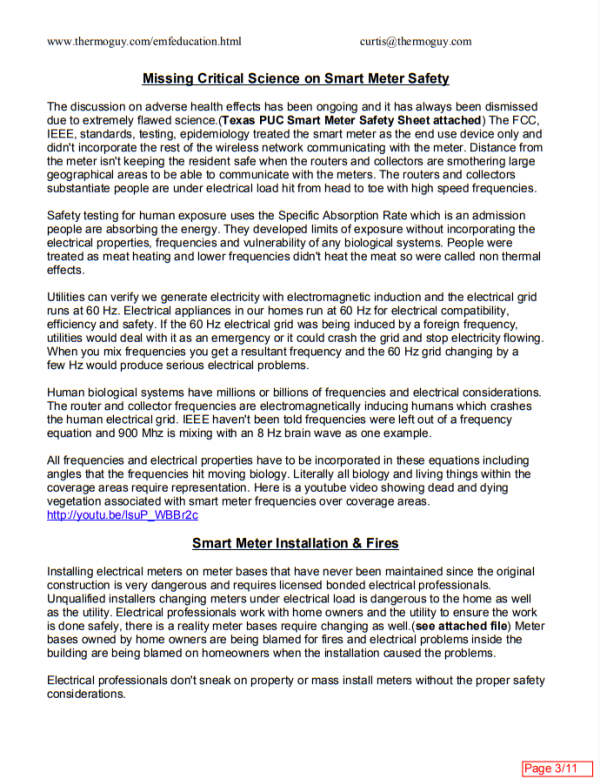 Texas Senate Committee Meeting on Smart Meters p3