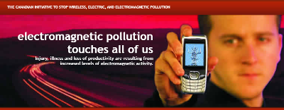The Canadian Initiative to Stop Wireless, Electric, and Electromagnetic Pollution (W.E.E.P.) banner