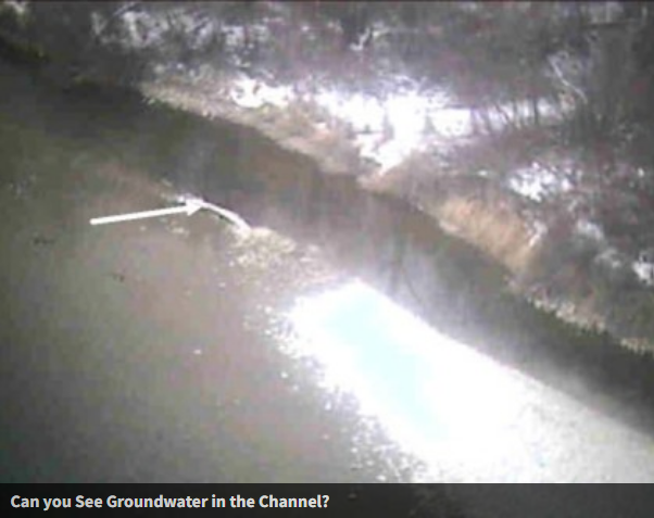 Can you See Groundwater in the Channel?